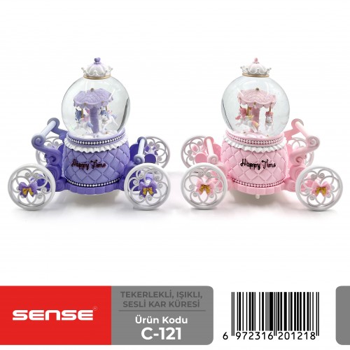 Tekerlekli Işıklı Sesli Kar Küresi