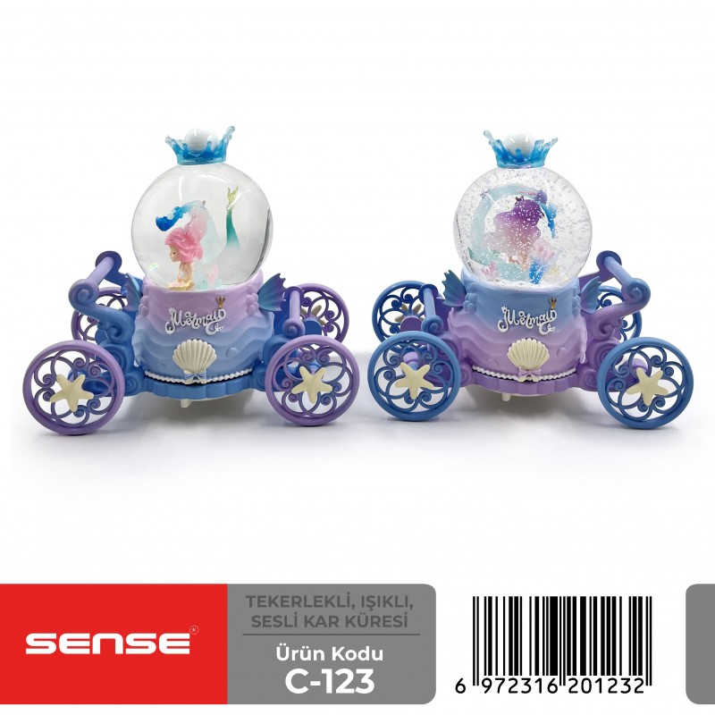 Tekerlekli Işıklı Sesli Kar Küresi