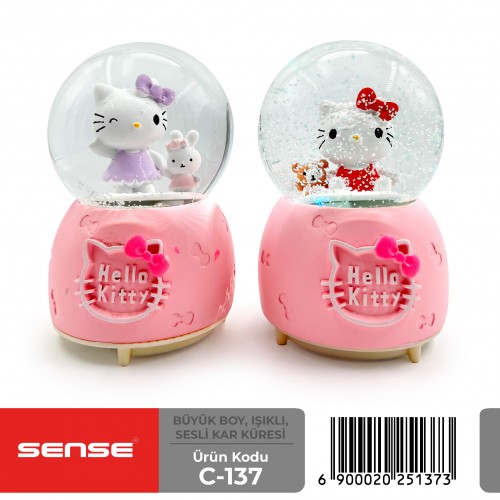 Büyük Boy Işıklı Sesli Kar Küresi