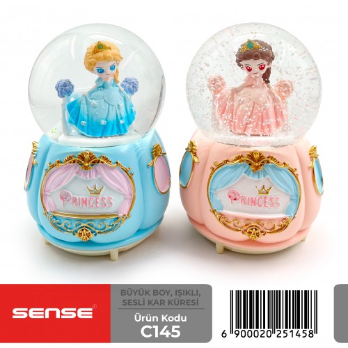 Büyük Boy Işıklı Sesli Kar Küresi