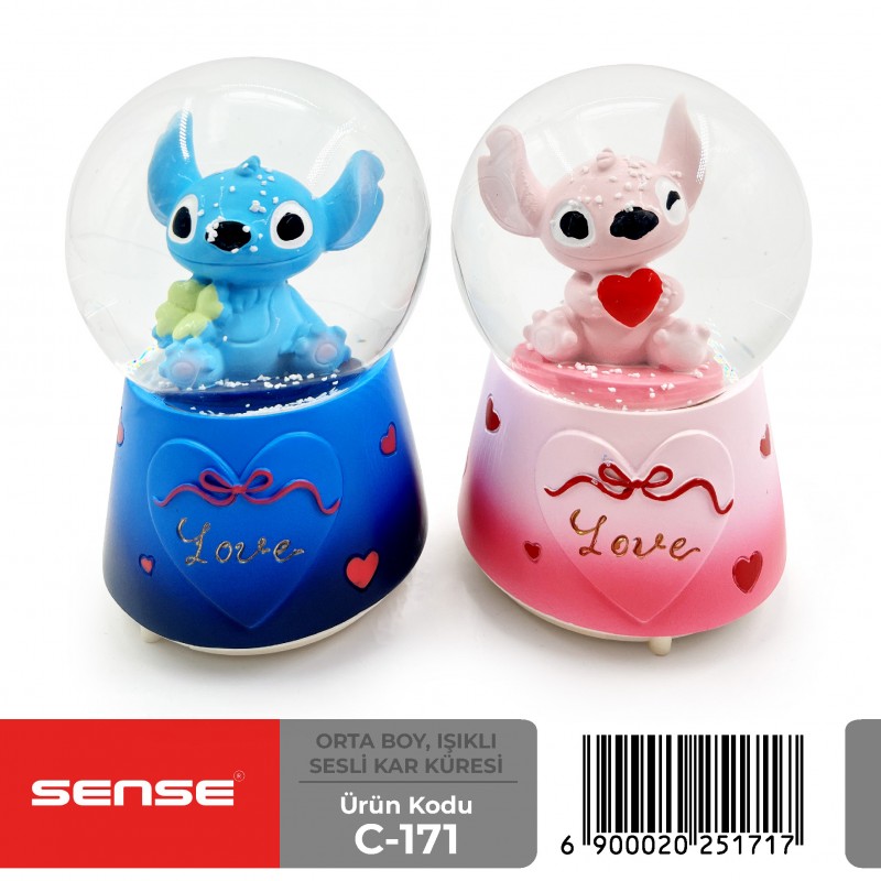 Orta Boy Işıklı Sesli Kar Küresi