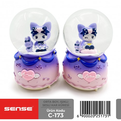 Orta Boy Işıklı Sesli Kar Küresi