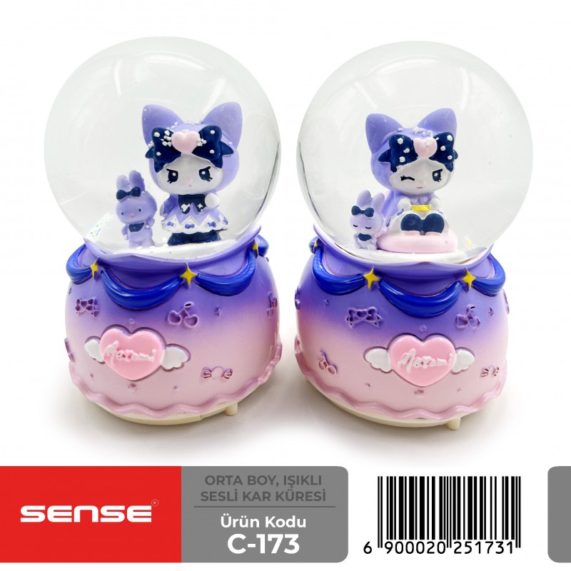 Orta Boy Işıklı Sesli Kar Küresi