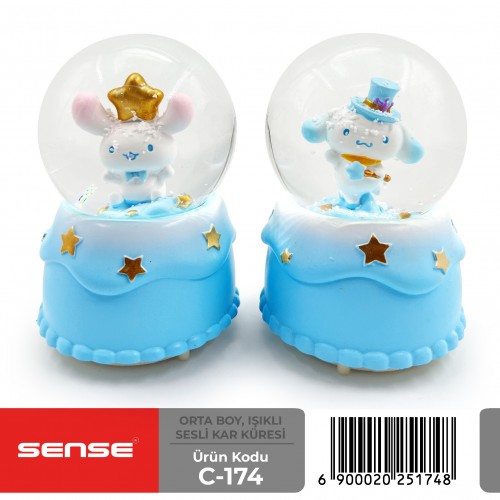 Orta Boy Işıklı Sesli Kar Küresi
