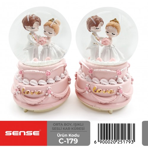 Orta Boy Işıklı Sesli Kar Küresi