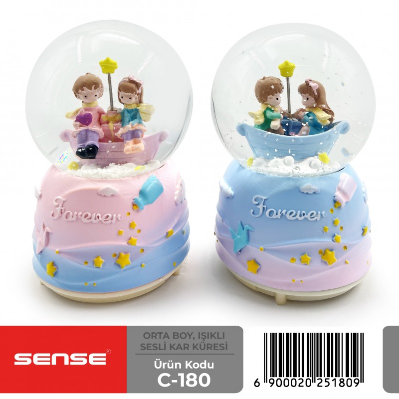 Orta Boy Işıklı Sesli Kar Küresi