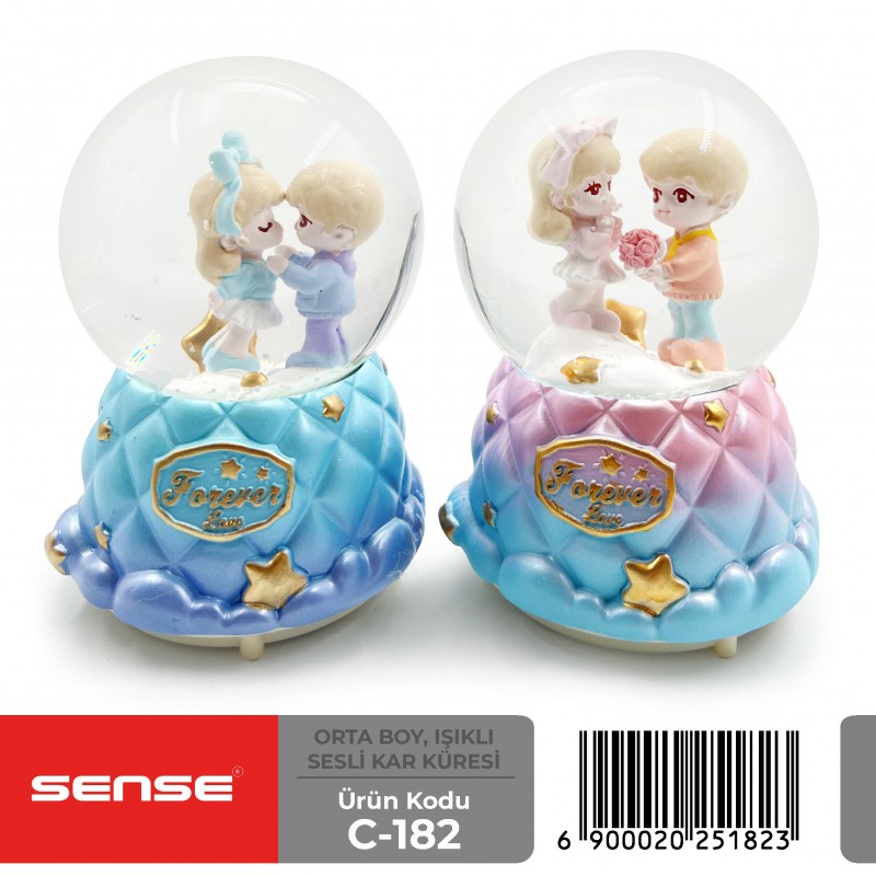 Orta Boy Işıklı Sesli Kar Küresi