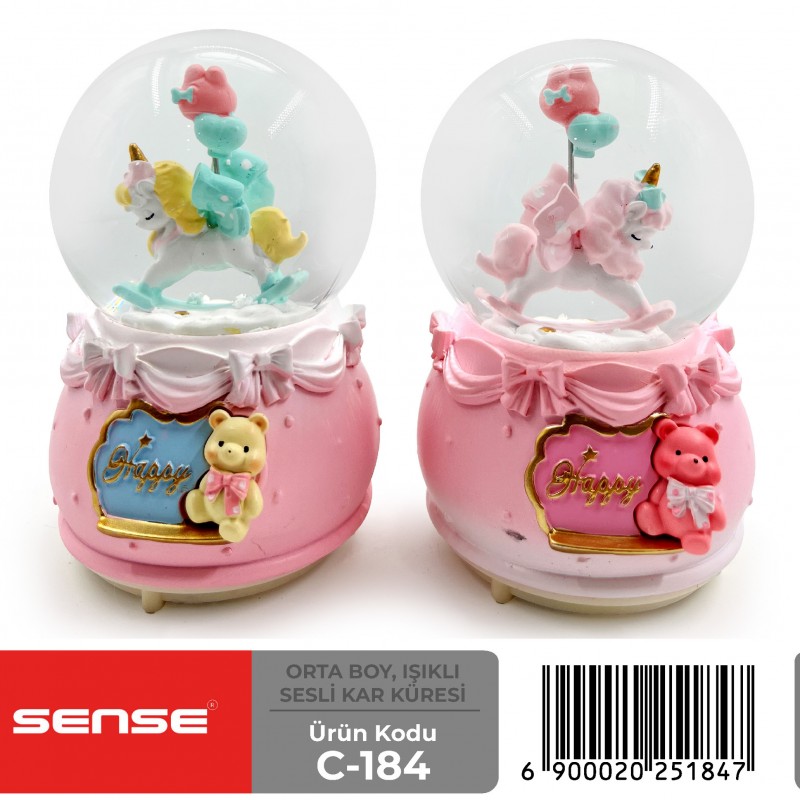Orta Boy Işıklı Sesli Kar Küresi