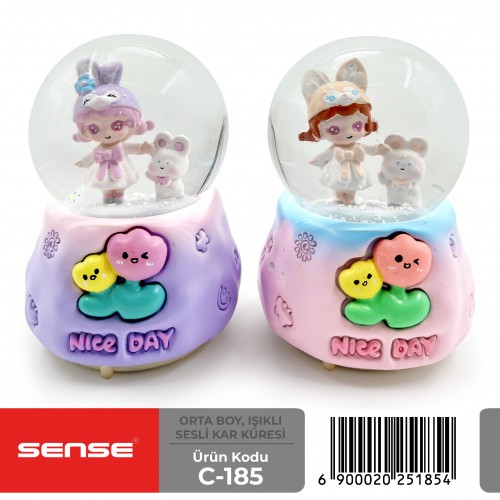 Orta Boy Işıklı Sesli Kar Küresi