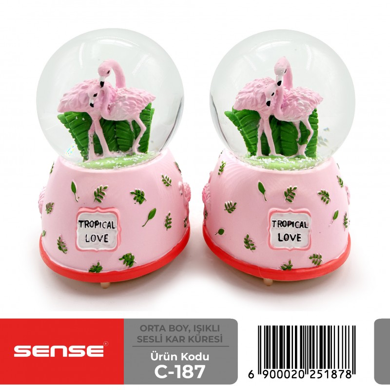 Orta Boy Işıklı Sesli Kar Küresi