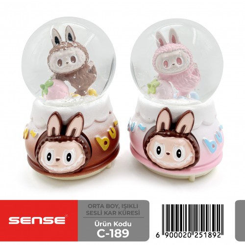 Orta Boy Işıklı Sesli Kar Küresi