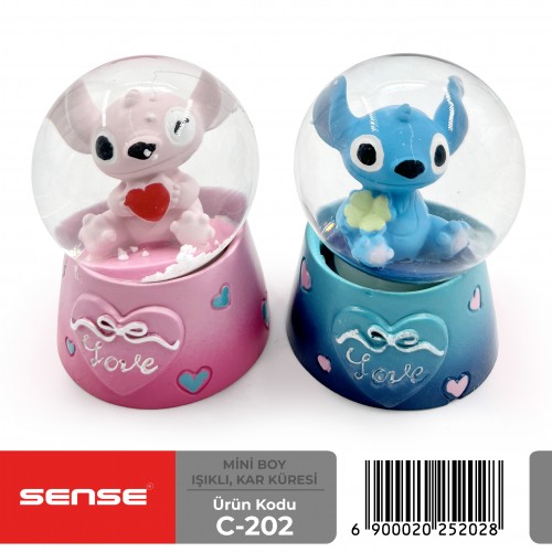Mini Boy Işıklı Kar Küresi