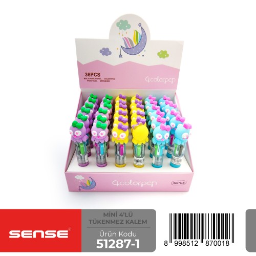 Mini 4'lü Tükenmez Kalem