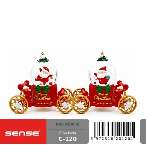 Tekerlekli Işıklı Sesli Noel Kar Küresi Tekerlekli Işıklı Sesli Noel Kar Küresi