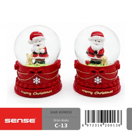 Noel Küçük Boy Işıklı Sesli Kar Küresi Noel Küçük Boy Işıklı Sesli Kar Küresi