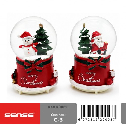 Noel Büyük Boy Işıklı Sesli Kar Küresi Noel Büyük Boy Işıklı Sesli Kar Küresi